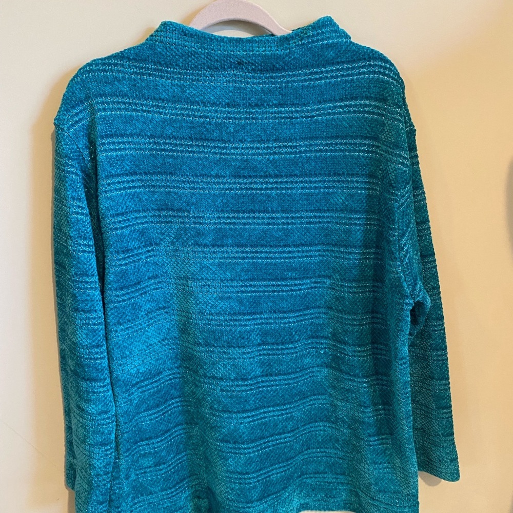 Rafaela sweater Size 2X lovely teal color excellent pre used condition